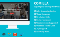 Comilla (v1.6) Digital Agency One Page WordPress Theme
