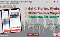 HomeRental v1.0.9 Booking Properties Full Flutter App with Chat | GetX | Web Admin Panel