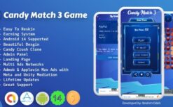 v1.3.0 Candy Match 3 Game with Earning System and Admin Panel + Landing Page