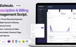 Zaisub v3.2 – Subscription & Billing Management Laravel Script.