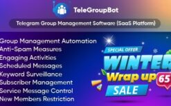 TeleGroupBot v1.6 Telegram Group Management Software (SaaS Platform)