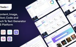 ToolsAi v1.5 – Ai Content, Image, Chatbot, Code and Speech To Text Generator SAAS Platform