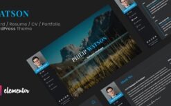 Watson (v2.5.0) Resume WordPress Theme