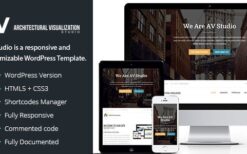 AV Studio v1.3 One Page WordPress Theme