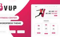 VUP v1.3 Fitness Center WordPress Theme