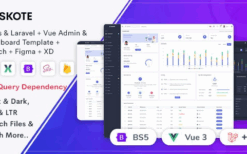Skote (v4.1.2) Vuejs + Laravel Admin & Dashboard Template + Sketch
