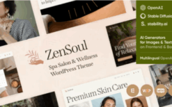 ZenSoul (v1.8.0) Spa Salon & Wellness WordPress Theme + AI