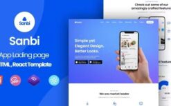 Sanbi (v1.0) App Landing Page WordPress Theme