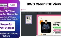 BWD Clear PDF View Addon For Elementor v1.6