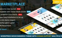 Marketplace (v3.8.5) WordPress Theme support Dokan Multi Vendors