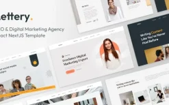 Lettery (v1.0.0) React Agency Portfolio NextJS Template