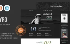 Pyro v1.0.0 Writer Portfolio HTML Template