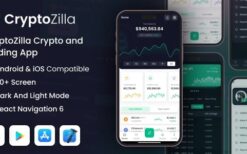CryptoZilla (v.1.1) React Native CLI Cryptocurrency Mobile App Template