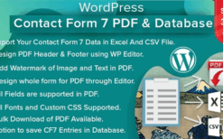 WordPress Contact Form 7 PDF, Google Sheet & Database (v3.0.0)