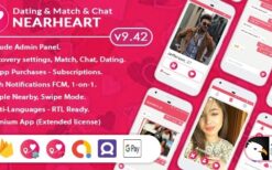 Nearheart (v9.42) Android Dating Tinder Clone Full App with Admin panel