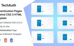 TechAuth (v1.0.0) Auth Pages Tailwind CSS 3 HTML Template
