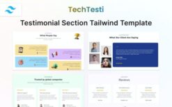 TechTesti (v1.0.0) Testimonial Section Tailwind CSS 3 HTML Template