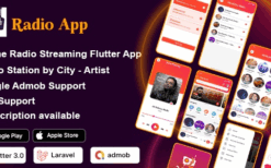 DTRadio (v1.0.0) Online Radio flutter (iOS – Android) full application with admin panel