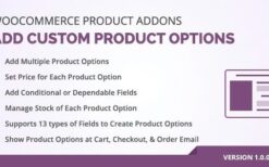 v3.2.0 + v5.1.0 WooCommerce Custom Product Addons, Custom Product Options