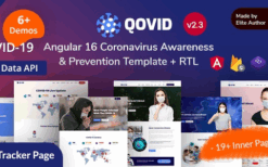 Qovid v2.3 Angular 16 Medical Health & Corona Vaccination Template