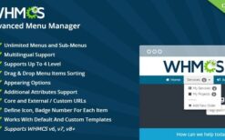 WHMCS Advanced Menu Manager v1.72.0