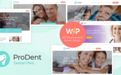 ProDent (v1.5.9) Dental Clinic & Healthcare Doctor WordPress Theme + Elementor + RTL