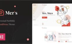 Mer’s v.1.0 Personal Portfolio WordPress Theme