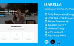 Isabella v1.8 Digital Agency One Page WordPress Theme