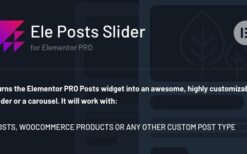 Ele Posts Slider v1.0.3 any post type slider for Elementor PRO