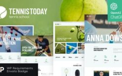 Tennis Today v2.0.0 Sport School & Events WordPress Theme