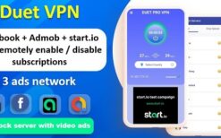 Duet Pro VPN App (v8.0) Secure VPN App & Fast VPN | Subscription | StartApp Ads | Facebook & Admob Ads