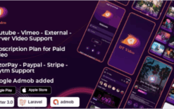 DTVideo v3.0.1 Flutter Multipurpose All In One Videos App + Admin panel