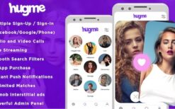 Hugme v1.6 Android Native Dating App with Audio Video Calls and Live Streaming