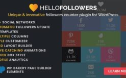 Hello Followers v2.5 Social Counter Plugin for WordPress