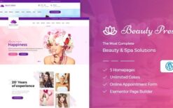 BeautyPress v.3.2 Beauty Salon Spa WordPress Theme