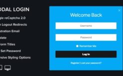 Modal Login Register Forgotten v2.0.5 WordPress Plugin