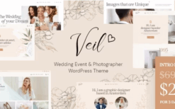 Veil (v1.9.0) Wedding Event & Photographer WordPress Theme