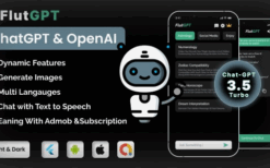 FlutGpt (v2.4) ChatGPT Flutter Full Application | Art Generator | ADMOB | Subscription Plan
