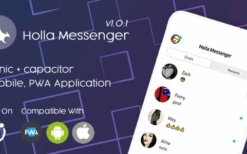 Holla Messenger v1.0.1 – Ionic 6 – Pwa Mobile App