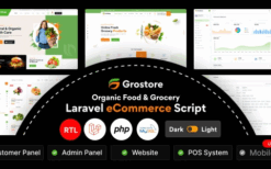 GroStore v4.5.0 Food & Grocery Laravel eCommerce with Admin Dashboard
