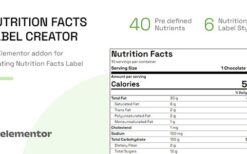 Nutrition Facts Label Creator v1.2.0 (Elementor addon)