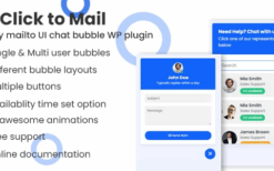 Click to mail v1.0 Fancy Mailto UI chat bubbles WordPress plugin