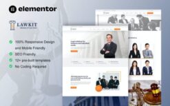 Lawkit – Attorney Law Firm Elementor Template Kit