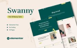Swanny – Hair & Beauty Salon Elementor Template Kit