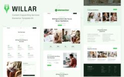 Willar – Content Copywriting Services Elementor Template Kit