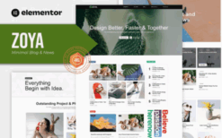 Zoya – Minimal Blog Elementor Template Kit