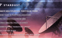 Stardust v3.1 Multi-Purpose Portfolio WordPress Theme