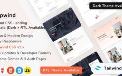 Upwind v1.6 Tailwind CSS Landing Page Template