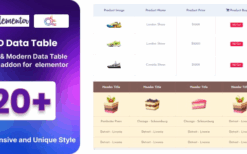 Data Table Addon for Elementor v1.0
