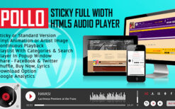 Apollo v3.6.3 Sticky Full Width HTML5 Audio Player – WordPress Plugin
